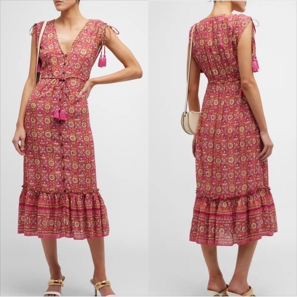 NWT Veronica Beard Arjuna Dress- Fuschia SZ M - Picture 1 of 8